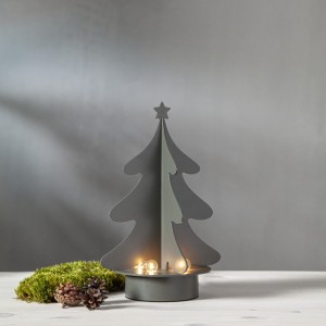 Świecznik drewniany zielony AFTON