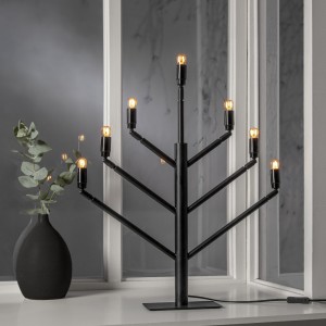 Świecznik adwentowy metalowy czarny STOCKHOLM