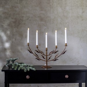 Świecznik metalowy mosiądz GRACE