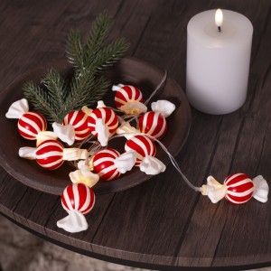 Łańcuch dekoracyjny LED cukierki BONBON na baterie