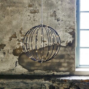 Dekoracja wisząca kula 40cm LED 8 trybów świecenia MOUNTY z łańcuszkiem IP44