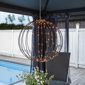 Dekoracja wisząca kula 50cm LED 8 trybów świecenia MOUNTY z łańcuszkiem IP44