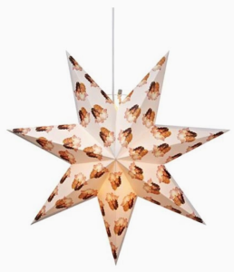 Gwiazda wisząca papierowa MINNA 45cm Anioły