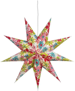 Gwiazda wisząca papierowa Flower 60cm kolorowa