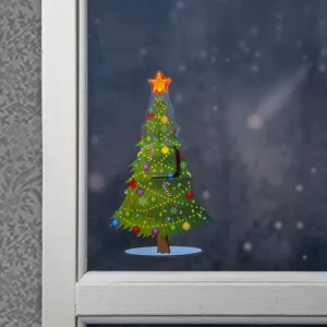 Dekoracja okienna choinka Led WINDO 23,50cm na baterie
