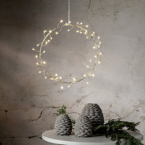 Dekoracja wianek z oświetleniem Led POPPY 20cm na baterie