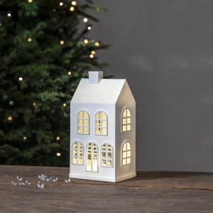Dekoracja świąteczna domek z brokatowym płynem Led VINTER 22,50cm na baterie