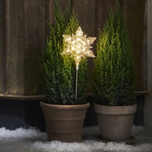 Dekoracja ogrodowa śnieżynka Led FLOCKE na baterie