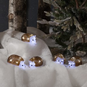 Figurki ogrodowe jeże Led CRYSTALO na baterie IP44