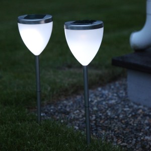 Zestaw 2x lampa solarna ogrodowa LED wbijana VIGO