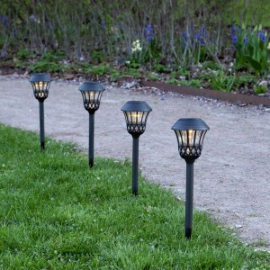 Zestaw 4x lampa solarna ogrodowa LED wbijana LACE
