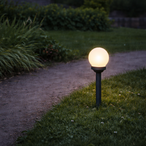 Lampa solarna ogrodowa LED wbijana GLOBUS