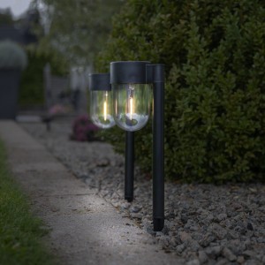 Zestaw 2x lampa solarna ogrodowa LED wbijana CUPOLA