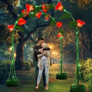 Iluminacja wolnostojąca LED Różana Pergola 3D 3,1m wysokości AM-149154