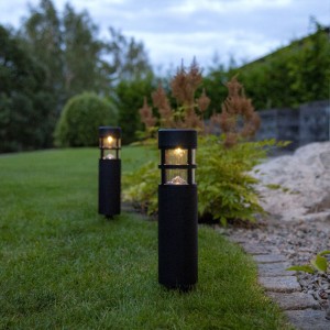 Zestaw 2x lampa solarna ogrodowa LED wbijana RUNDI