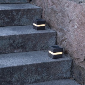 Zestaw 2x lampa solarna ogrodowa LED stojąca STONECUBE