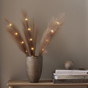 Dekoracja Pióra brązowe LED TWIG PLUMES 65cm na baterie