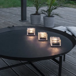 Zestaw 3x lampa solarna ogrodowa LED stojąca ICECUBE
