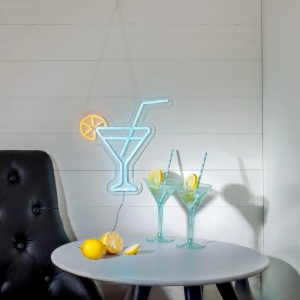 Dekoracja neon LED kieliszek koktajlowy Cocktail PLEXY 