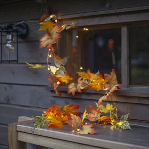 Łańcuch dekoracyjny LED Jesienne liście  AUTUMN na baterie