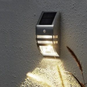 Kinkiet solarny ogrodowy LED WALLY czujnik ruchu 2-50 lm