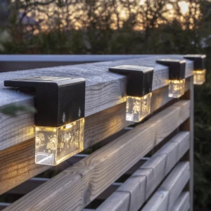 Zestaw 4x lampa solarna ogrodowa LED BUBBLY FENCE