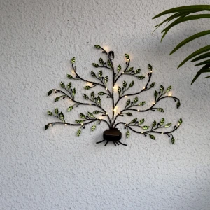 Drzewo Życia solarna dekoracja ogrodowa LED ścienna