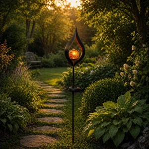 Dekoracja ogrodowa wbijana LED solarna Melilla