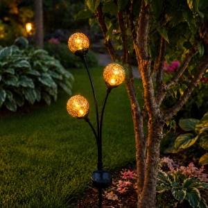 Dekoracja solarna ogrodowa LED wbijana Trieste