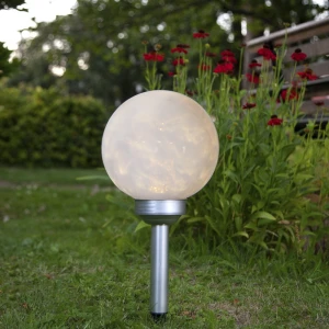 Dekoracja solarna Kula ogrodowa LED wbijana Luna