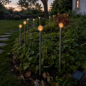 Dekoracja solarna 10 kul akrylowych LED wbijane BUBBLY 