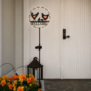 Dekoracja solarna ogrodowa LED wbijana WELCOME