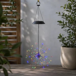 Dekoracja solarna ogrodowa Sztuczne Ognie LED wisząca FIREWORK®