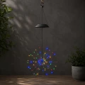 Wisząca dekoracja solarna FIREWORK® z wielobarwnymi diodami LED. Rozświetlone punkty na cienkich przewodach tworzą efekt przestrzennych sztucznych ogni.