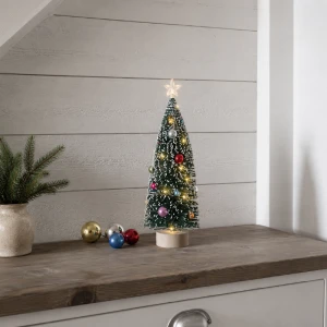 Choinka z dekoracjami i oświetleniem Led DECORINI 30cm na baterie