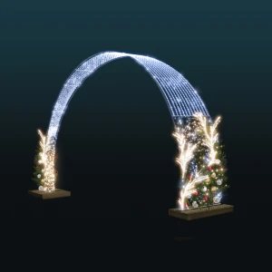 Dekoracja świąteczna iluminacja LED Brama z Motywem Gałązki 3D AM-140211