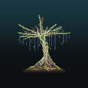 Dekoracja świąteczna iluminacja LED Mroźne Drzewo 3D 3,9m wysokości AM-145128