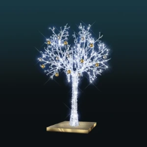 Dekoracja świąteczna iluminacja LED Zimowe Drzewo 3D 4,1m wysokości AM-145120