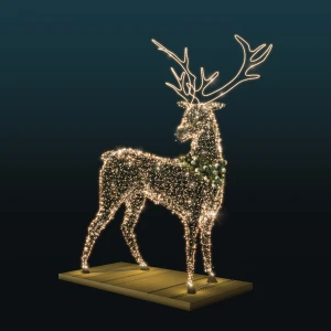Dekoracja świąteczna iluminacja wolnostojąca LED Leśny Renifer 3D 5,8m wysokości AM-144365