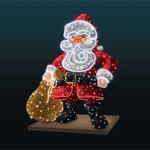 Dekoracja świąteczna iluminacja wolnostojąca LED Święty Mikołaj 3D AM-146266