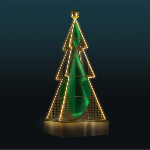 Dekoracja świąteczna iluminacja LED Choinka Zielona Modern 3D 3m wysokości AM-160237