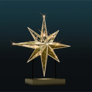 Dekoracja świąteczna iluminacja LED Złota Gwiazda 3D 2,8m wysokości AM-153345