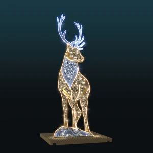 Dekoracja świąteczna iluminacja LED Świetlisty Renifer 2D 2,6m wysokości AM-144360