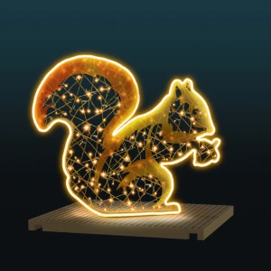 Dekoracja świąteczna iluminacja LED Ruda Wiewiórka 2D 0,9m wysokości AM-144363