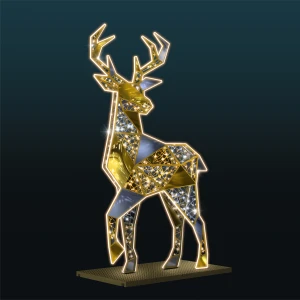 Dekoracja świąteczna iluminacja LED Kryształowy Reniferek 3D 2,6m wysokości AM-144366