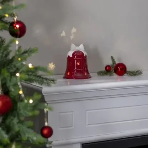 Figurka dzwonek porcelanowy LED JULIG 16cm na baterie