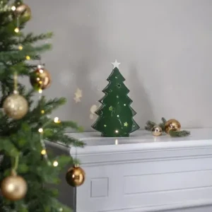 Figurka Choinka porcelanowa LED JULIG 27,50cm na baterie