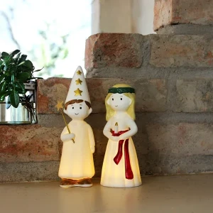 Figurka porcelanowa LED LUCIA 20,5cm na baterie