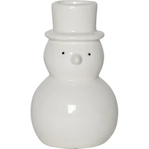 Zestaw 2x porcelanowy świecznik na świecę obiadową biały