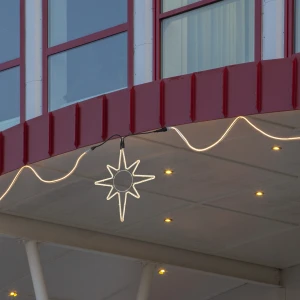 Gwiazda Neon LED 42cm x 54cm biała ciepła niskonapięciowa 24V
